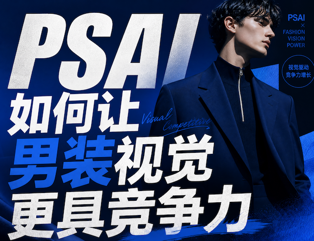 电商进入AI摄影时代：从版型呈现到氛围塑造，PSAI如何让男装视觉更具竞争力